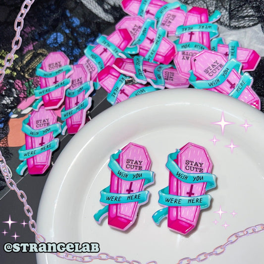 StrangeLab Decora Hair Clip | Ghost Tombstone Punk Hair Clip | Decora Kei Bangs Clip hair clip strangelab