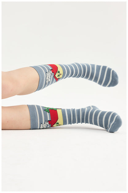 tntntutu - Teddy Cottage Striped Knit Socks socks tntntutu
