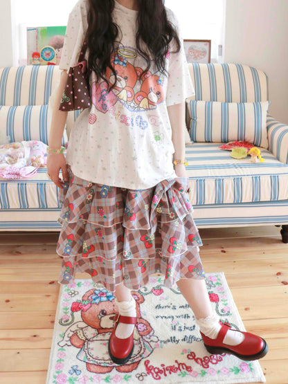 KaiXin Hostel - Bear Heart Star Print T-Shirt tee KaiXin hostel