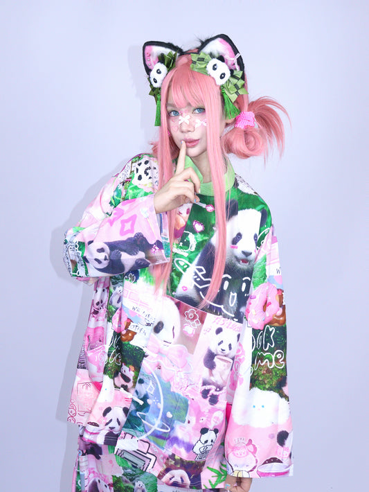 LEERROO - Kawaii Plush Panda Headband Hair Accessory hair clip Leerroo