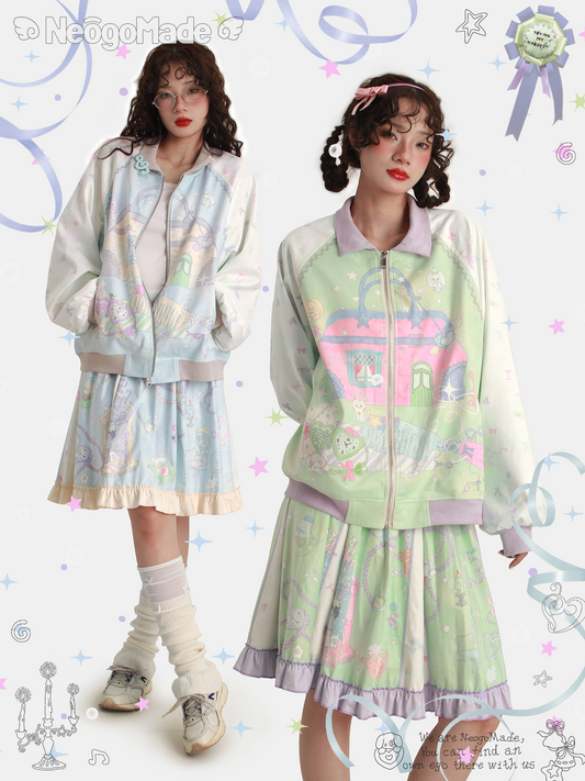 NeogoMade – Kawaii "Lily and her Dream House" Jacket Skirt Set set NeogoMade