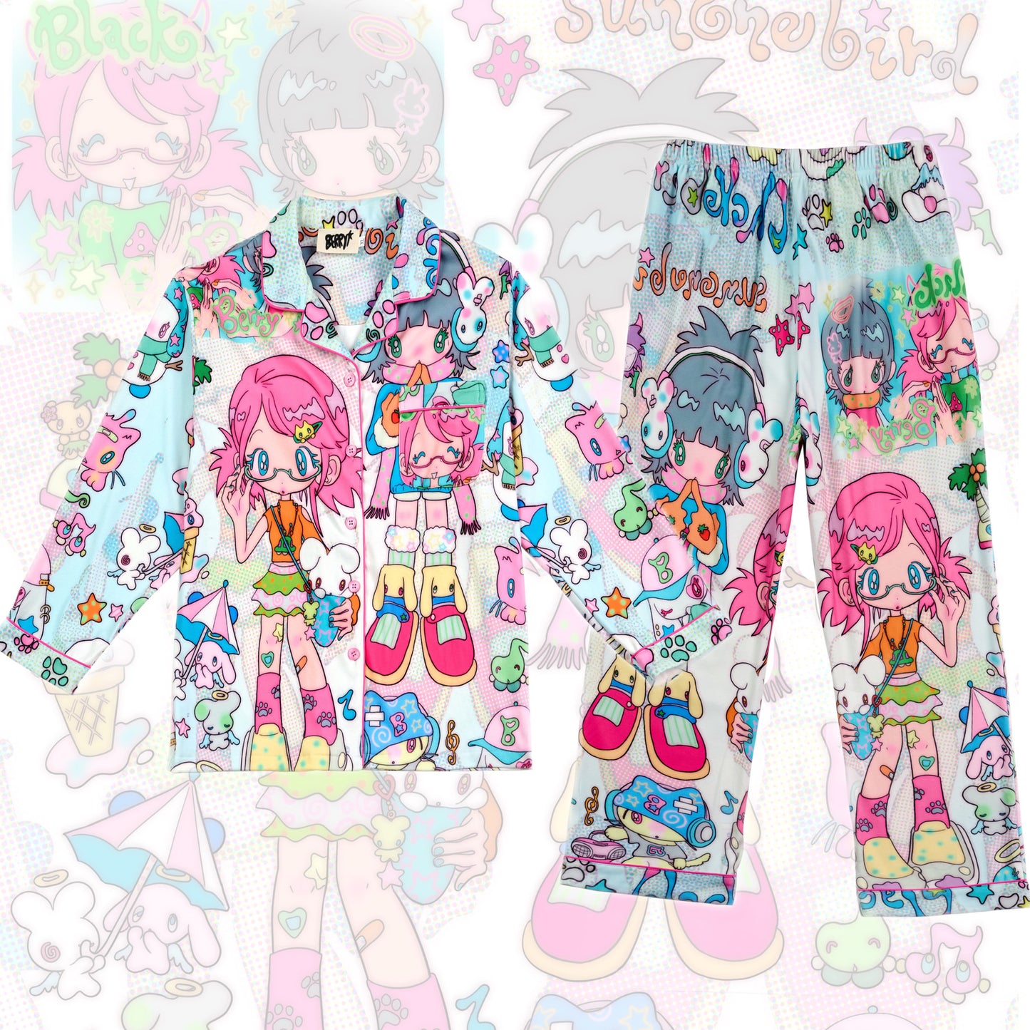 BlackBerry - Kawaii Cartoon Pajama Set pajama BlackBerry