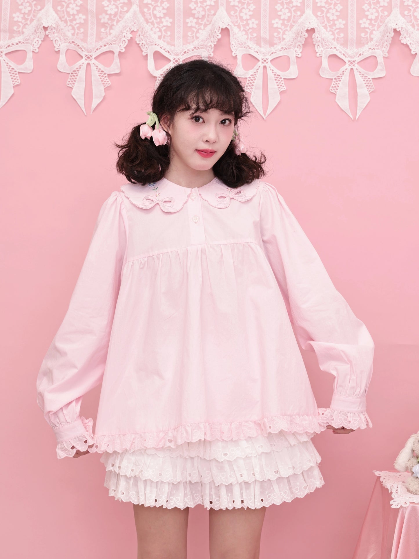SemenCoicis - Kawaii Bow Collar Blouse blouse SemenCoicis