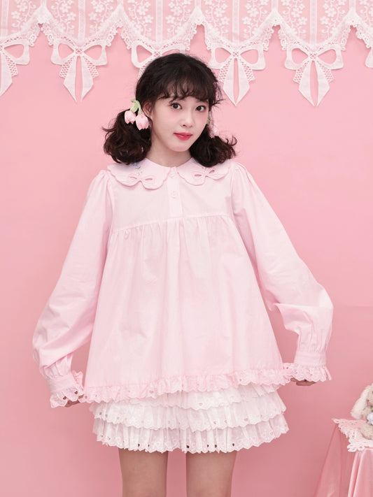 SemenCoicis - Kawaii Bow Collar Blouse blouse SemenCoicis