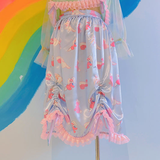 Plastic Candy - Blue Doll Satin Skirt skirt Plastic Candy