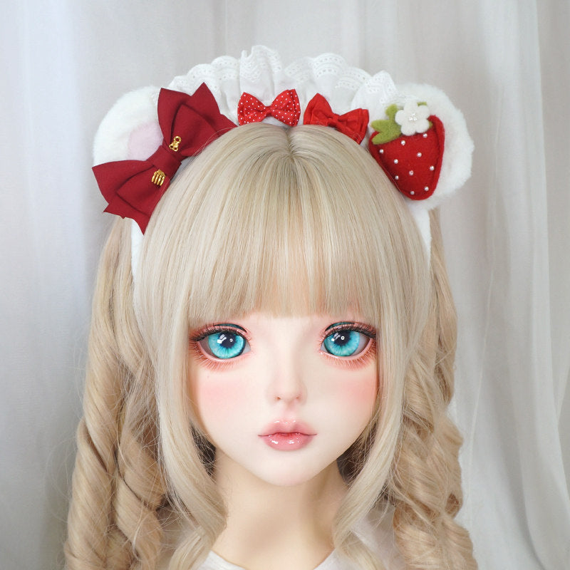 Maojiang - Strawberry Bear Ear Headband