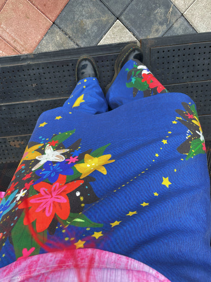 Monsssstar - Bloom Print Y2K Wide Leg Pants pants Monsssstar