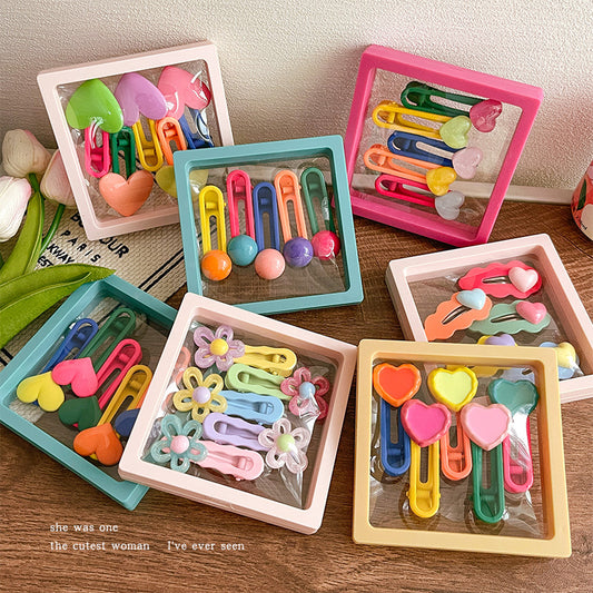 DuoFeiMao - Decora Kei Candy Color Resin Hair Clip Set hair clip duofeimao