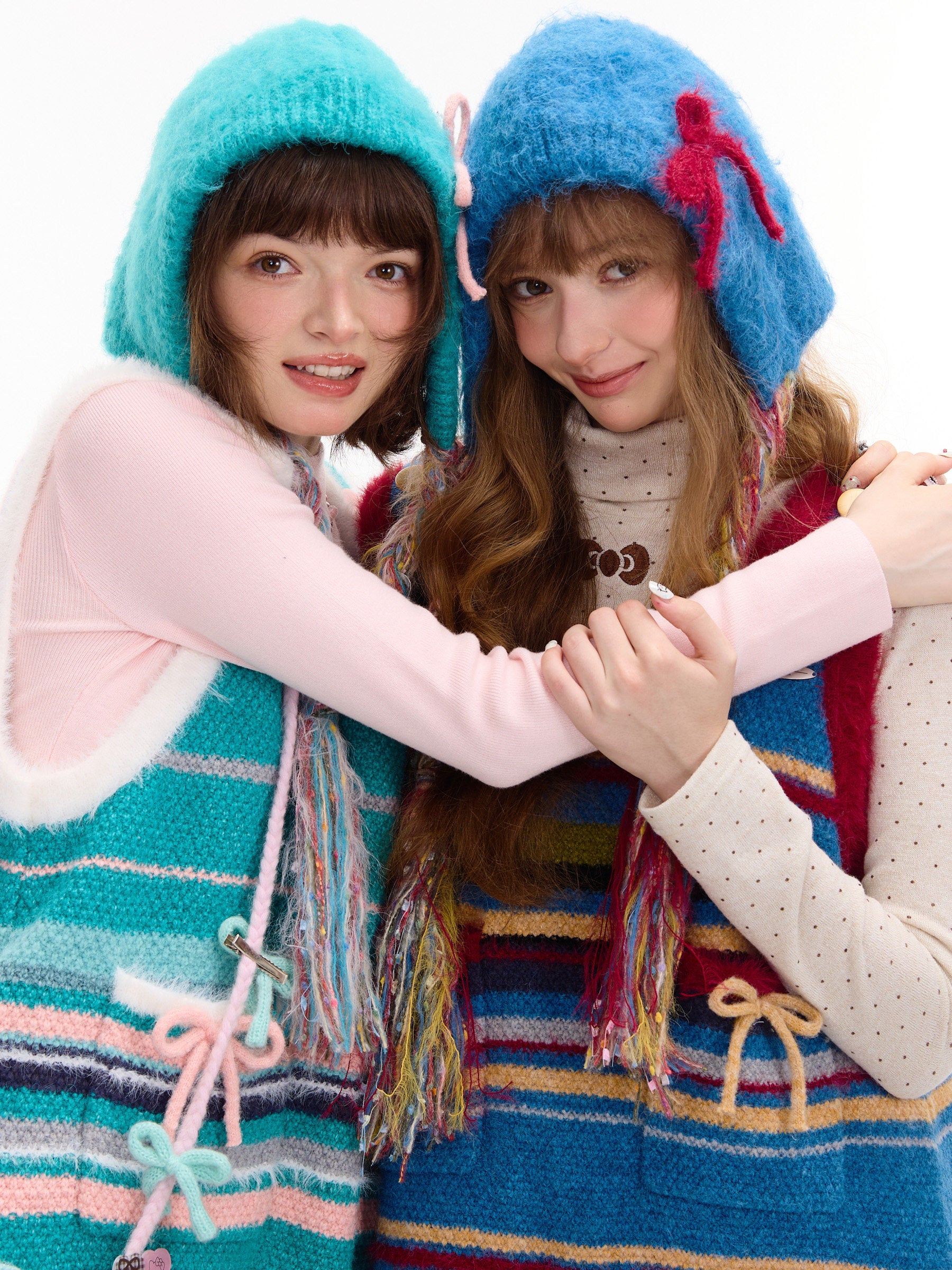 ziziFei - Braided Bow Knit Winter Hat hat ziziFei