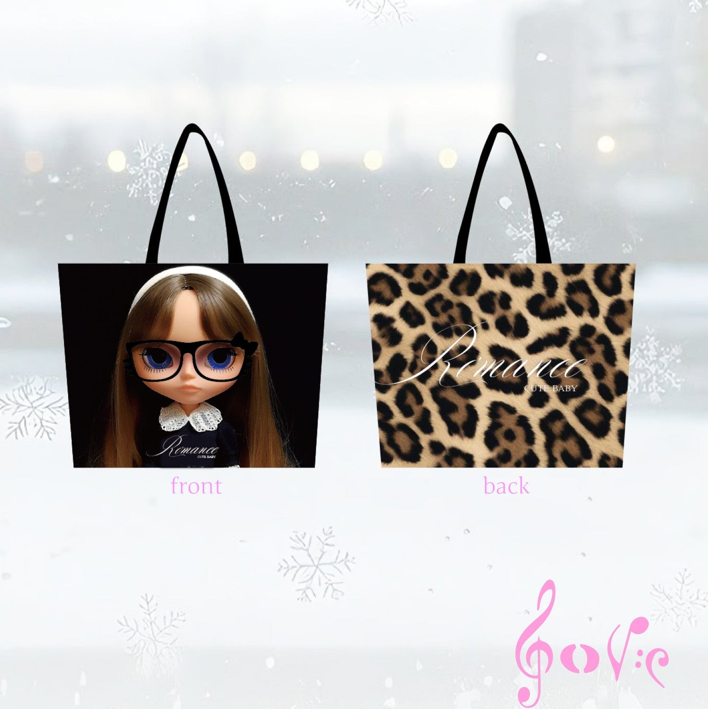 Oogreenapple - Doll Leopard Tyvek Tote Bag bag Oogreenapple