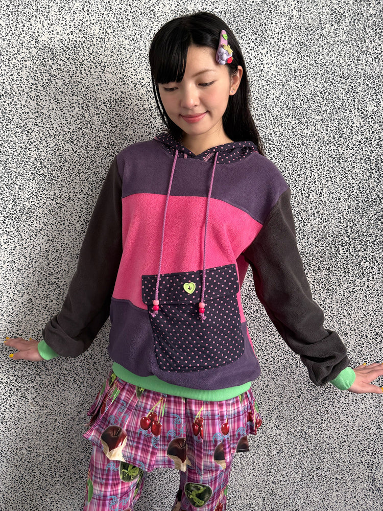 FRUITS - Kawaii Colorblock Fleece Hoodie hoodie Fruits