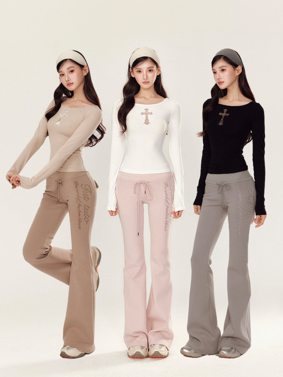 YZZI HE - White Cross Cutout Embroidered Top shirt YZZI HE