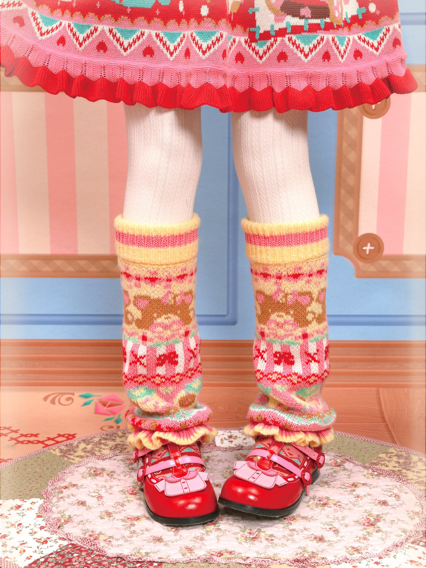 Lutra Jump - Decora Knit Lace Leg Warmers leg warmmers Lutra Jump