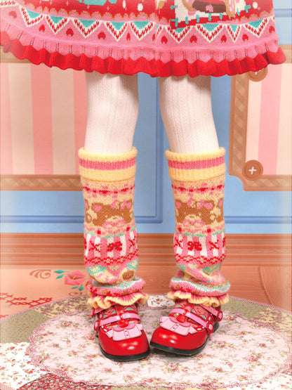 Lutra Jump - Decora Knit Lace Leg Warmers leg warmmers Lutra Jump