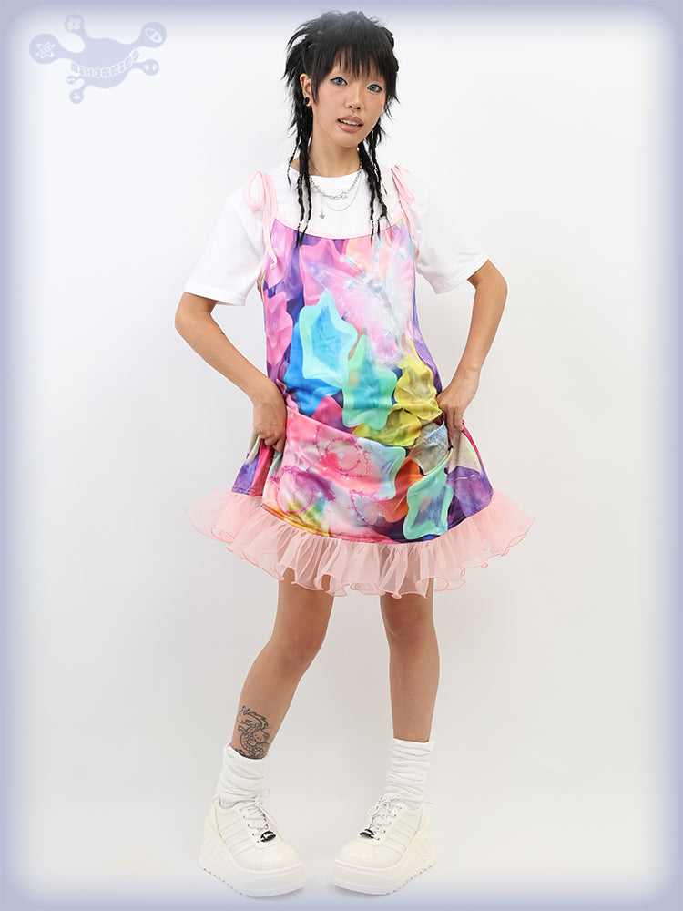 NIHON KIDS – Decora Kei Butterfly & Star Print Camisole Dress dress NIHON KIDS