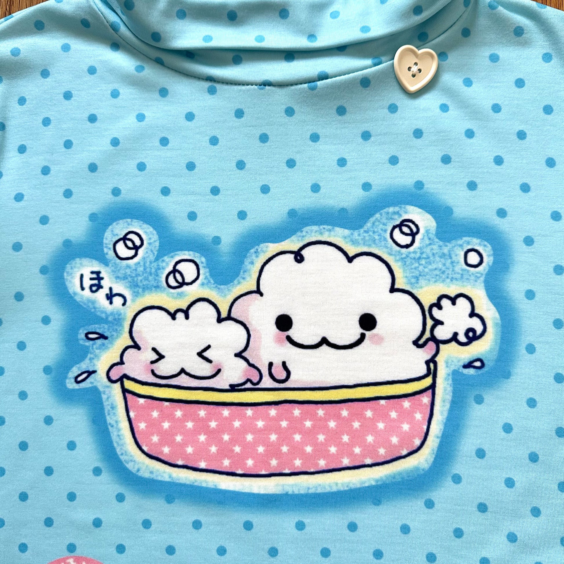 Bodytalk - Kawaii Y2K Star-Sleeve Polka Dot Top sweatshirt bodytalk