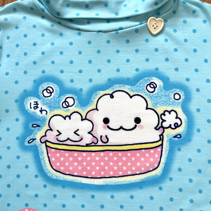 Bodytalk - Kawaii Y2K Star-Sleeve Polka Dot Top sweatshirt bodytalk