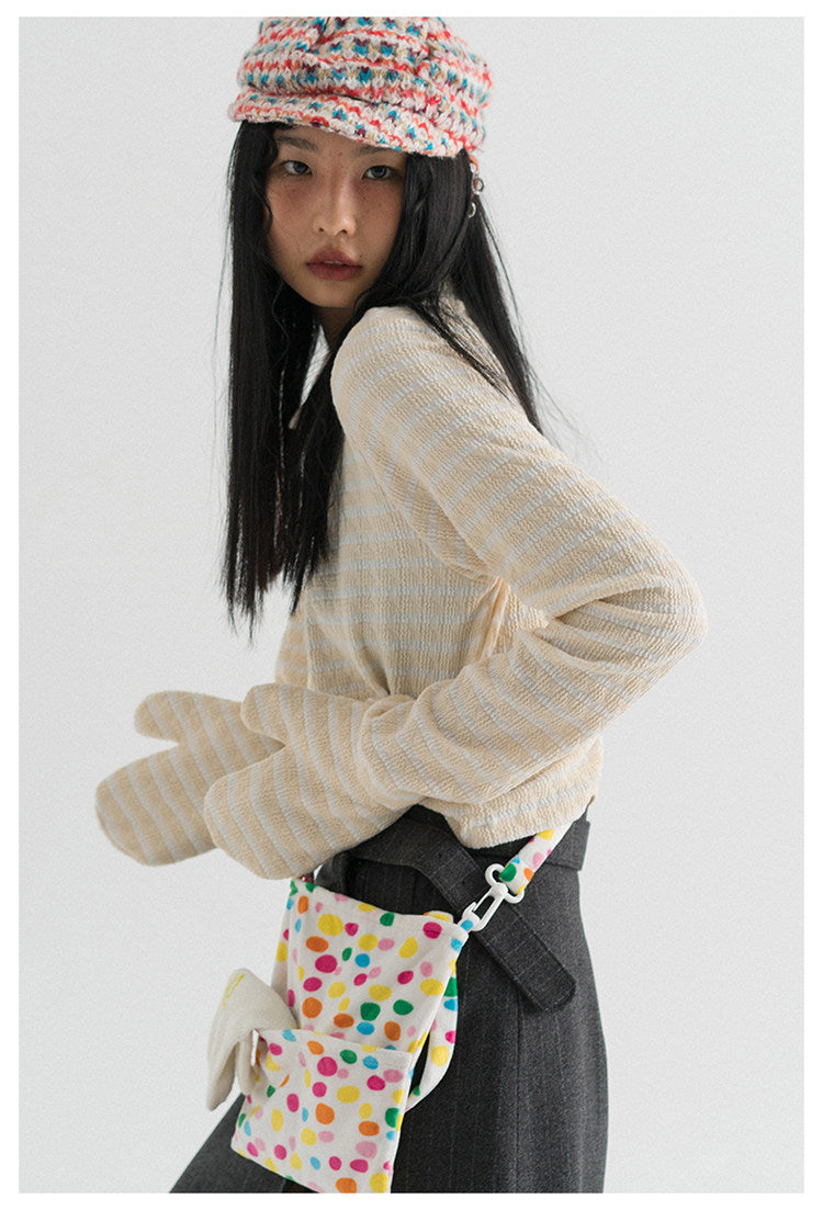 leele - Kawaii Soft Colorful Polka Dot Bag bag leele