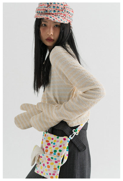 leele - Kawaii Soft Colorful Polka Dot Bag bag leele