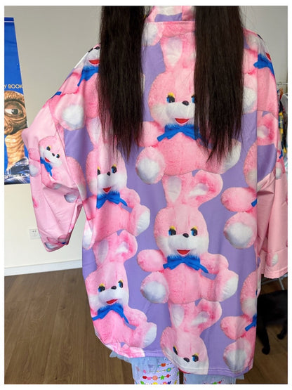 Decora Kei Cover-Up Jacket – Oversize Pink shirt bunnybunnygun