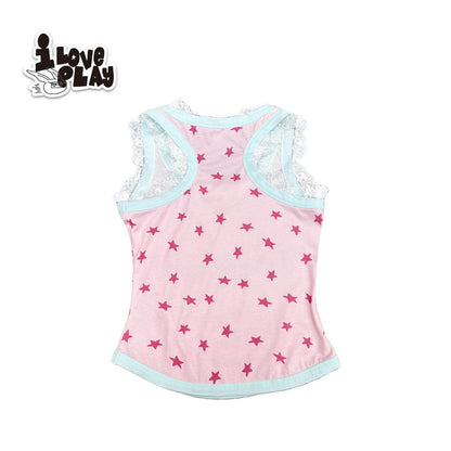 loveplay – Pink Lace Letter Tank Top camisole loveplay