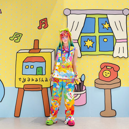Rainbow Universe RUX - Rainbow Decora Tank Top Shorts Set set Rainbow Universe RUX