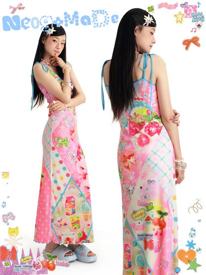 NeogoMade Bunny & Deer Dress | Harajuku Sweet Reversible Beaded Strap Dress dress NeogoMade