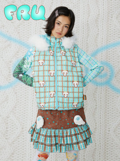 frufru - Kawaii Panda Quilted Vest vest frufru