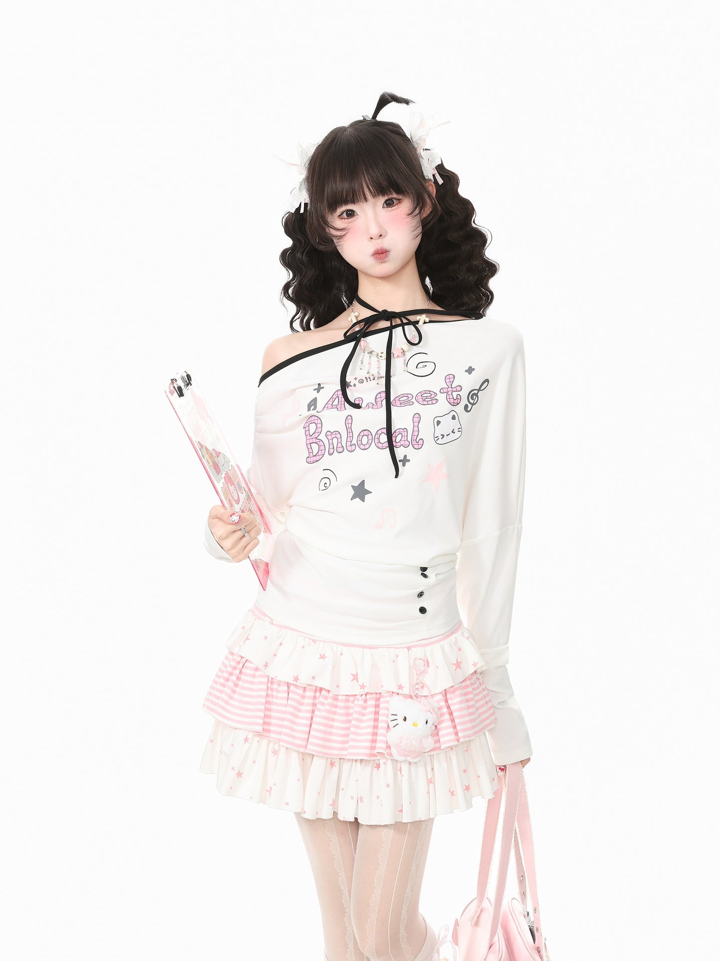 Languid Park - Asymmetric Off Shoulder Long Sleeve Top