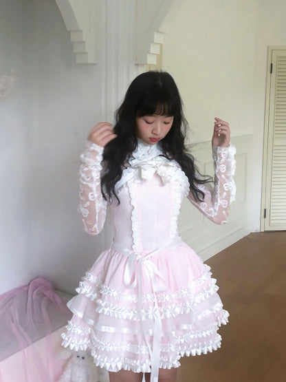 Daytoday Everyday Institute – Layered Ruffle Bow Cake Dress dress daytoday everyday institute