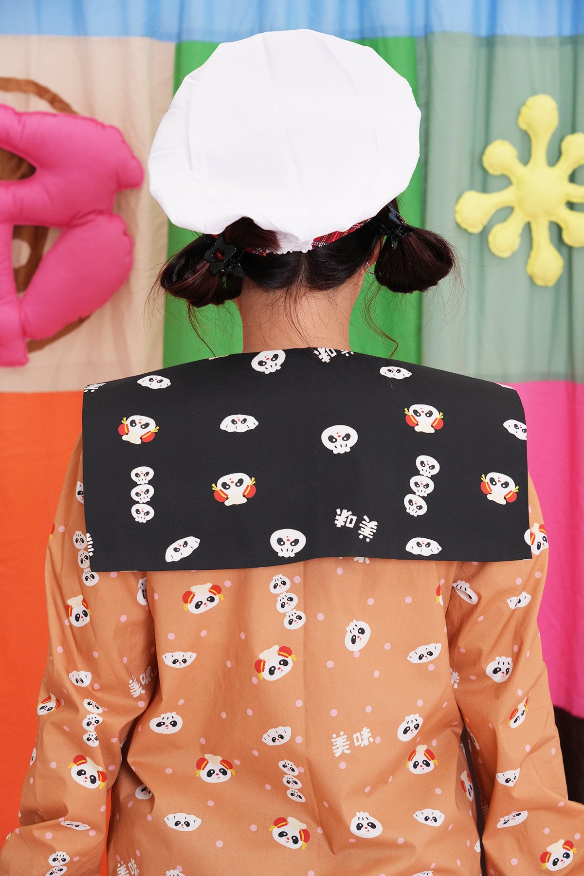 NIKKOU - Xiaolongbao Print Detachable Collar tie Nikkou home