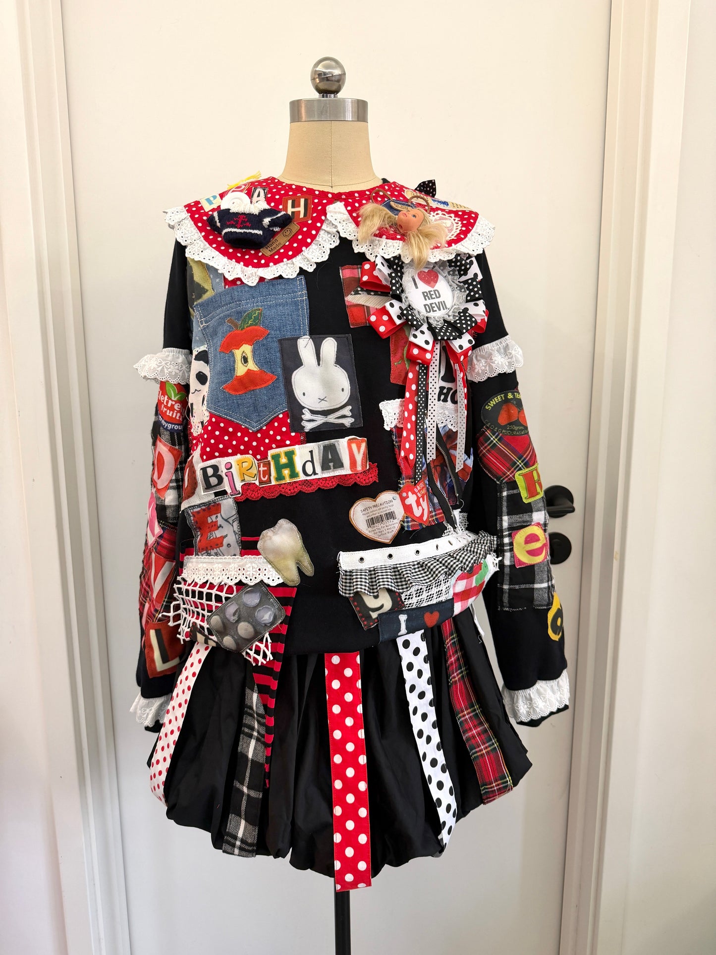 RedDevil - Polka Dot Bubble Mini Skirt skirt Red Devil