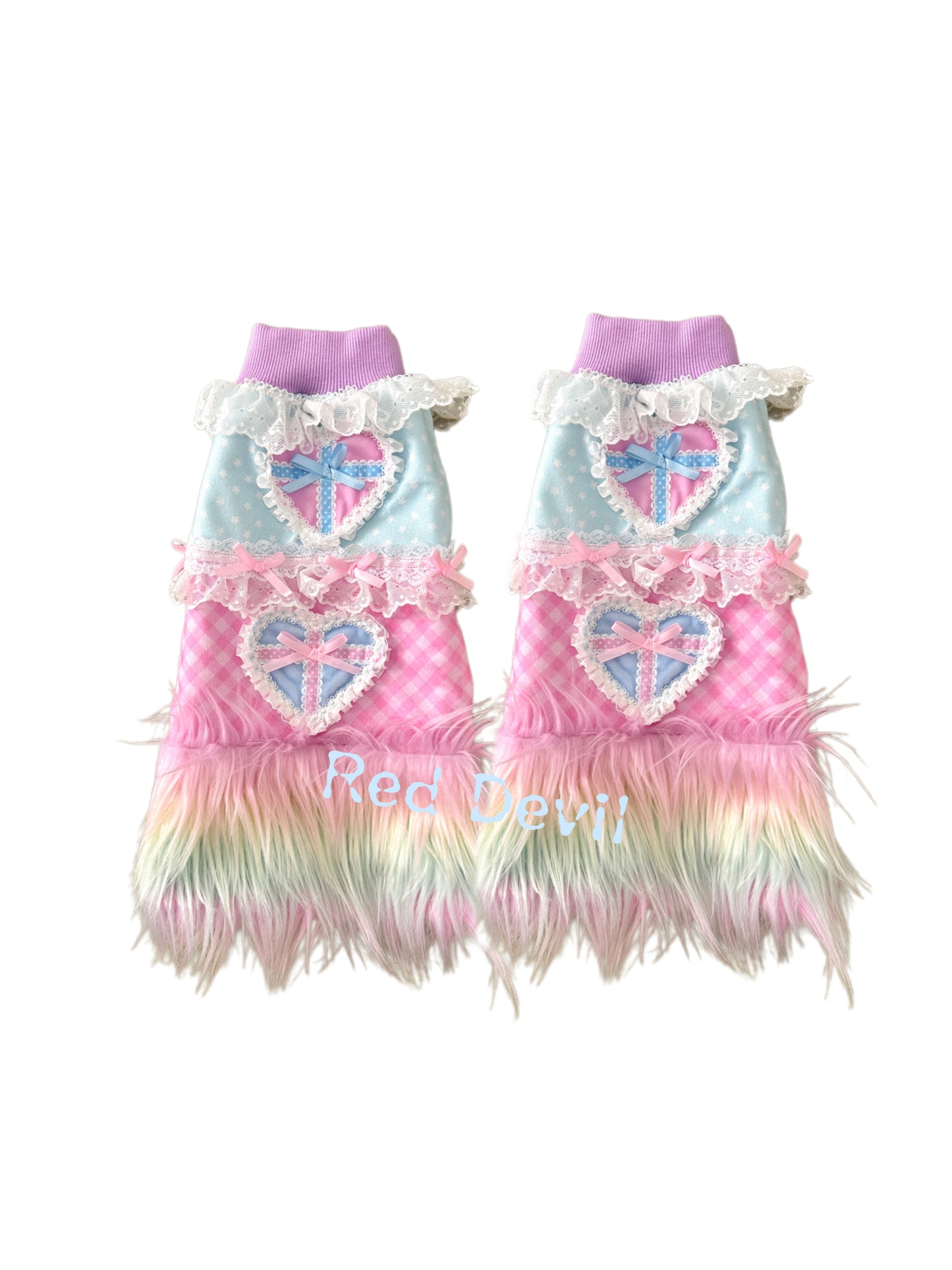 Red Devil - Decora Kei Pastel Ice Cream Leg Warmers leg warmmers Red Devil