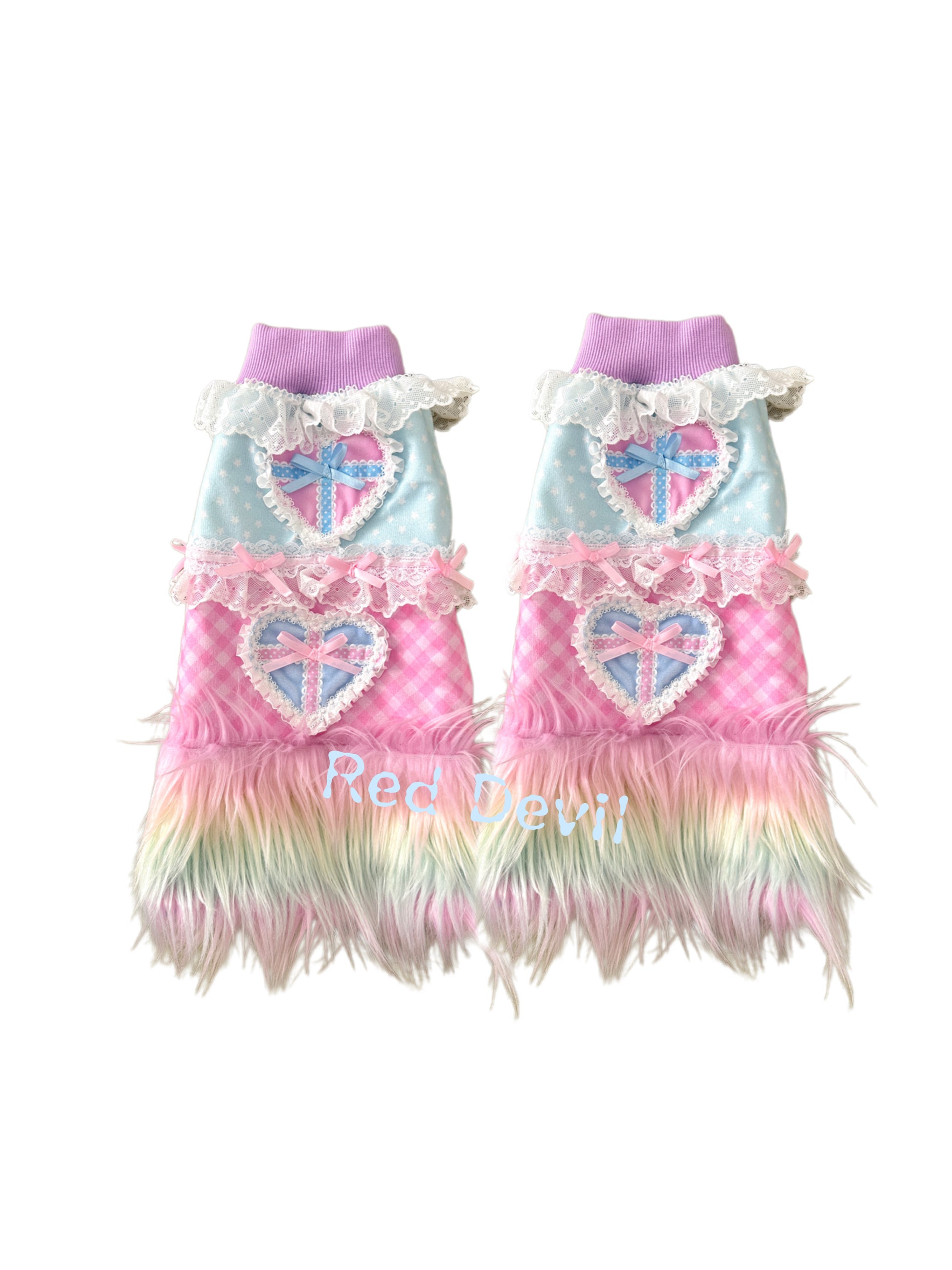 Red Devil - Decora Kei Pastel Ice Cream Leg Warmers leg warmmers Red Devil