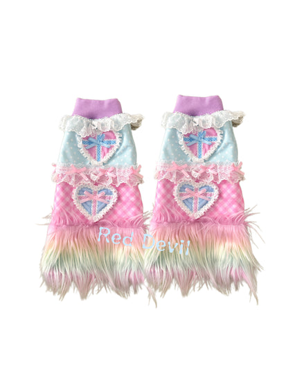 Red Devil - Decora Kei Pastel Ice Cream Leg Warmers leg warmmers Red Devil