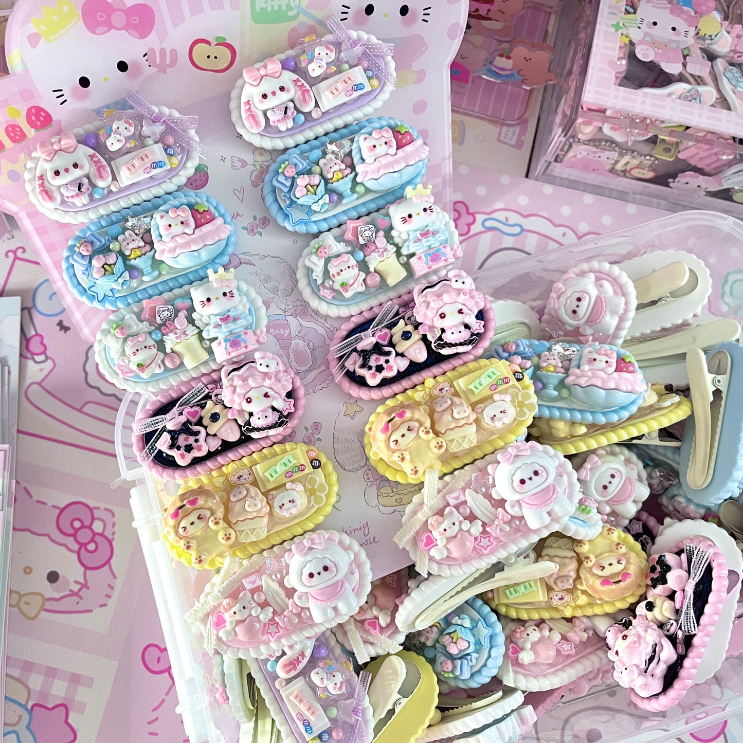 Sweet Star - Cute Cream Edge Clip Set 5pcs hair clip sweet star