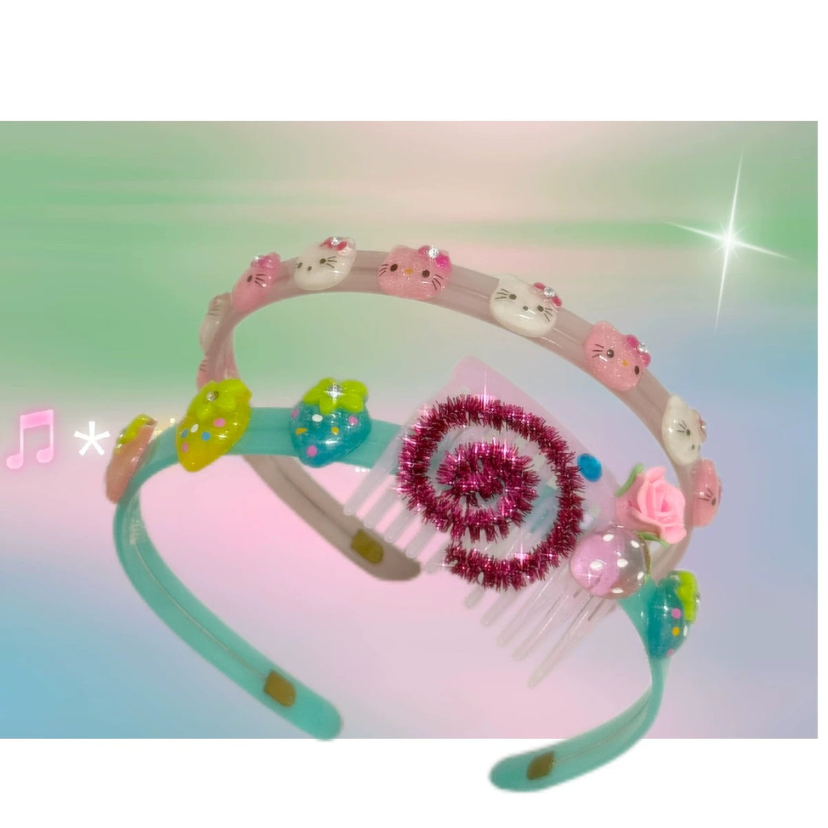 Salty Gummy - Strawberry Rhinestone Character Headband headband Salty Gummy
