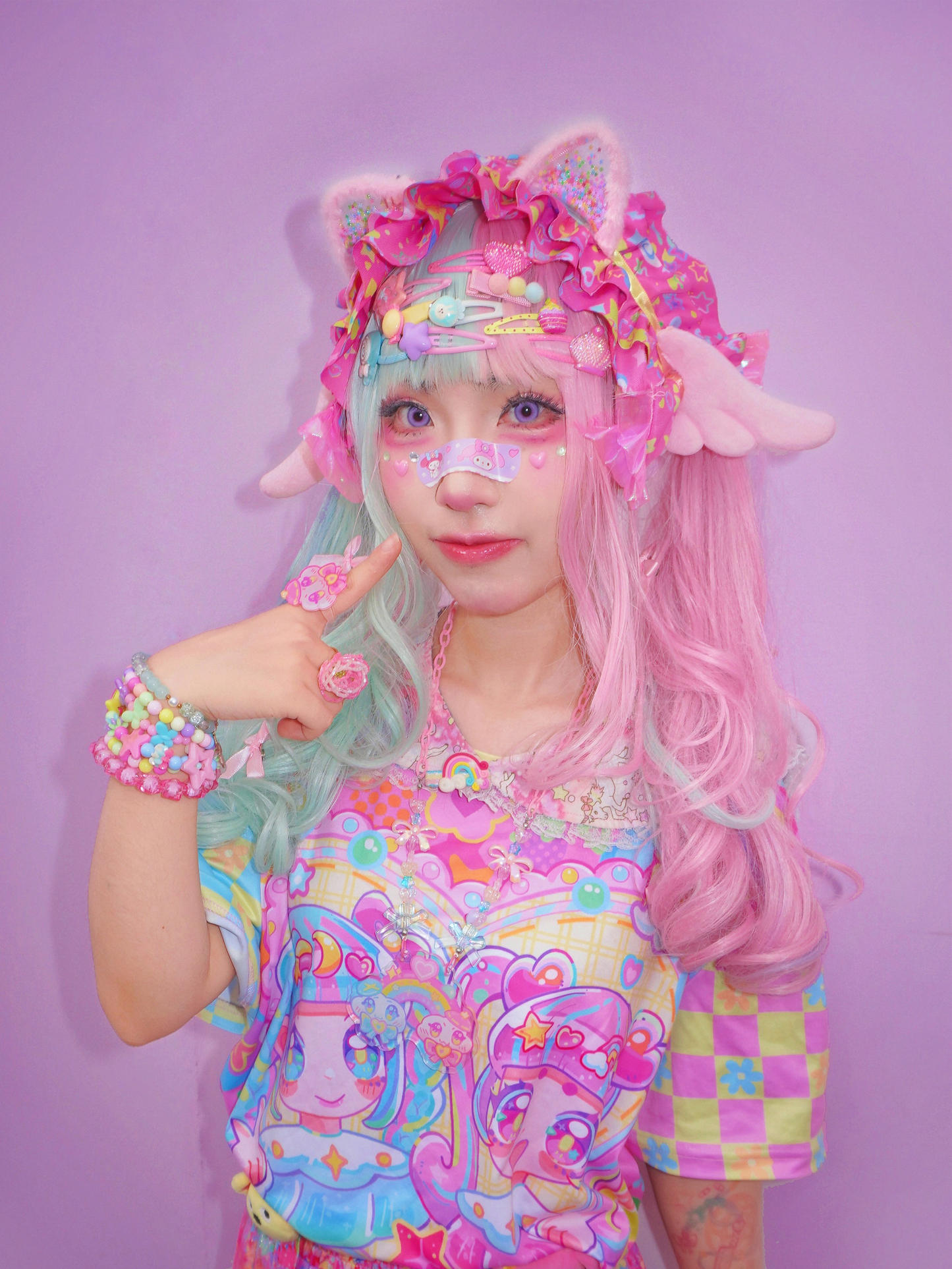 Dream Bubble - Pink Angel Cat Ear Headband headband Dream Bubble