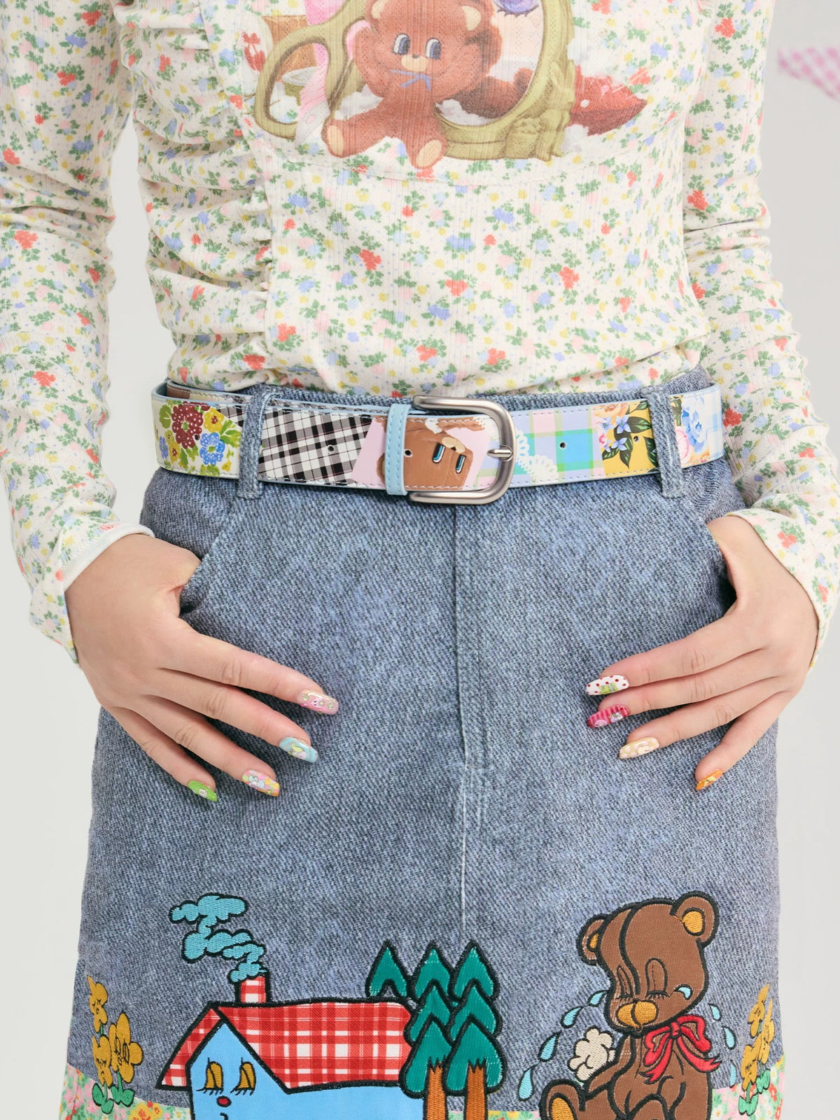 tntntutu - Teddy Patchwork Print Belt belt tntntutu