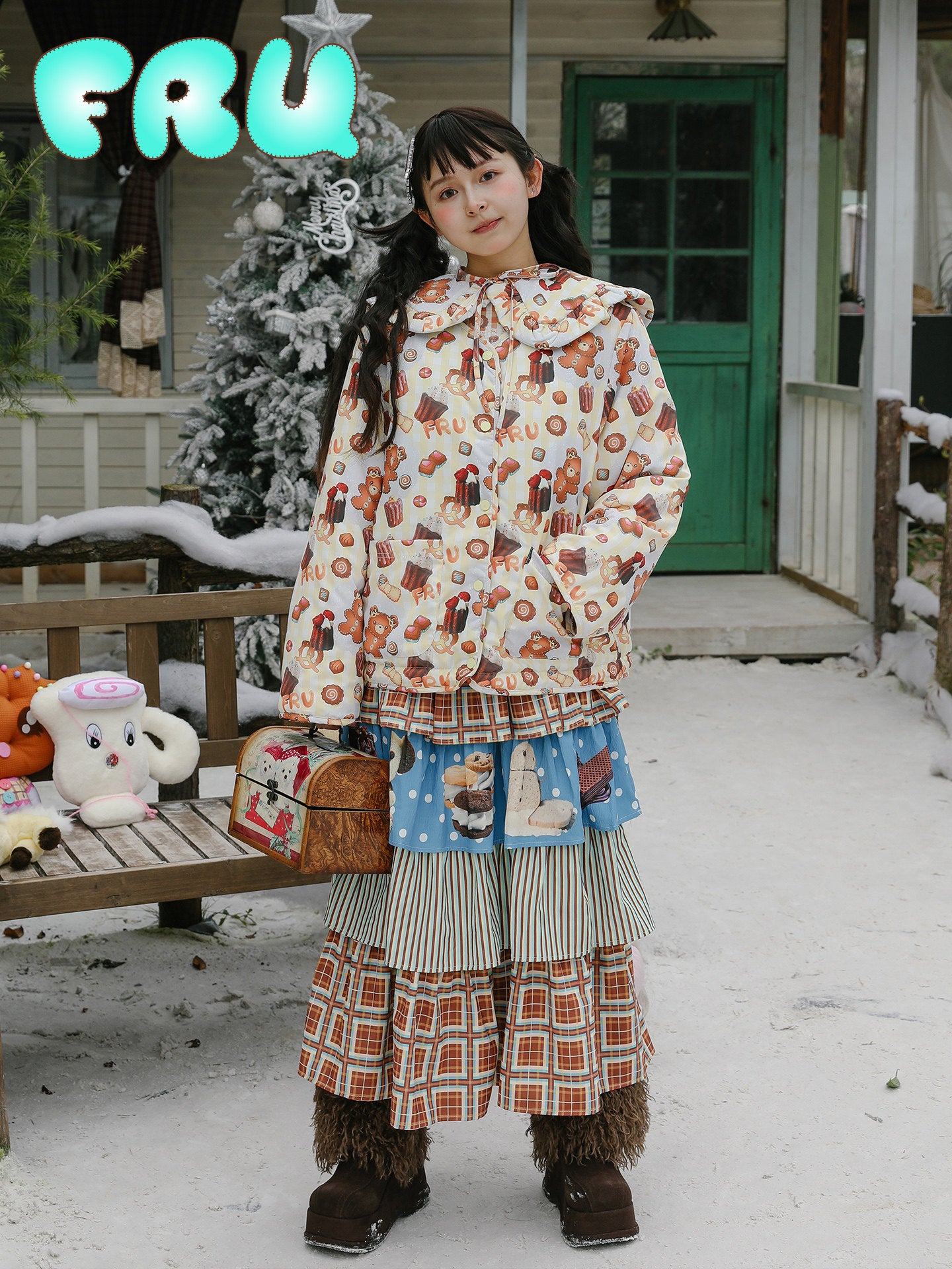 frufru - Kawaii Doll Quilted Jacket jacket frufru