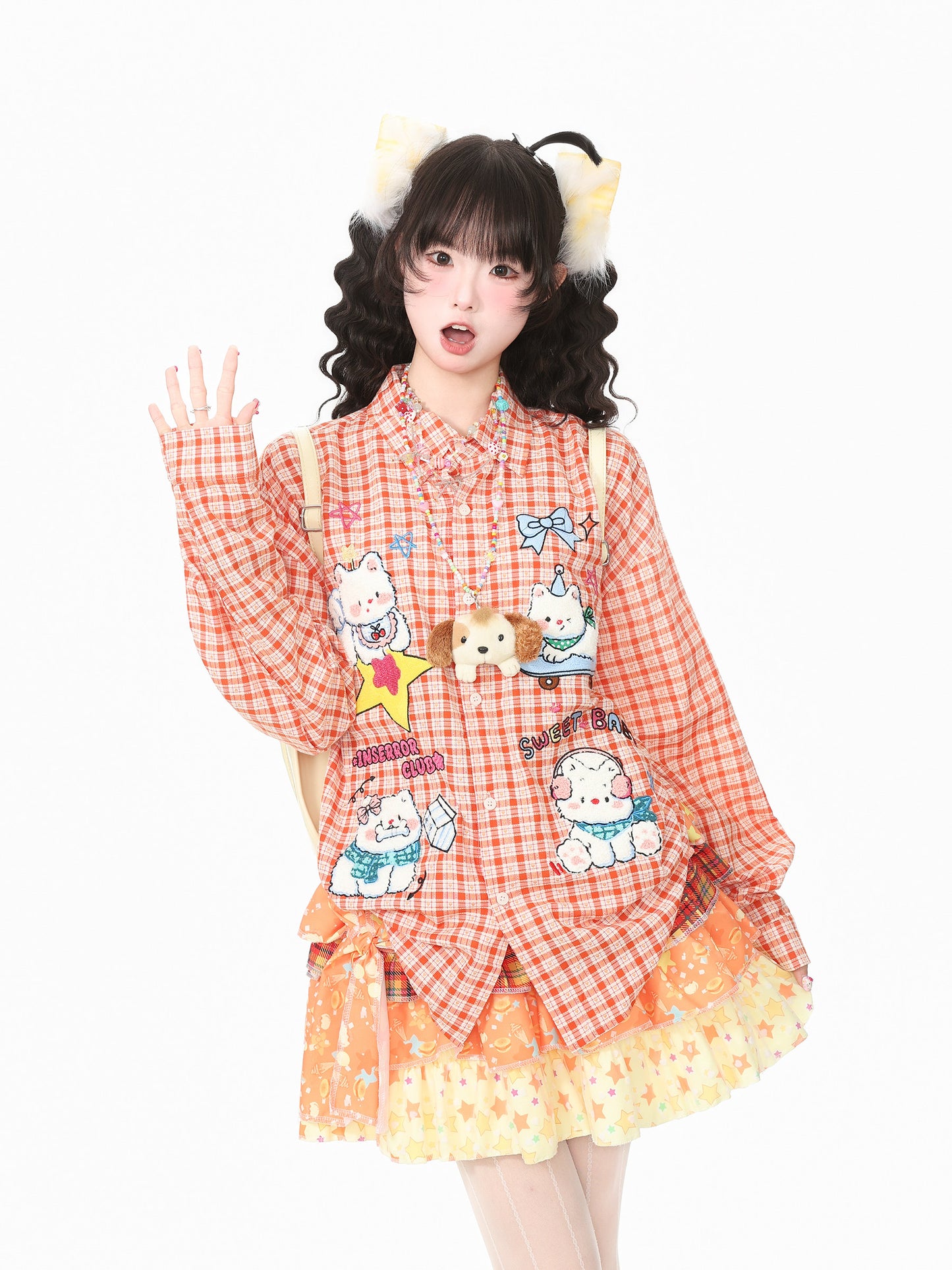 Languid Park - Cute Embroidered Collar Shirt