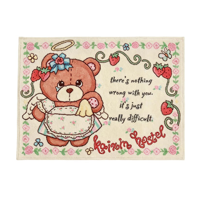KaiXin Hostel - Bear Strawberry Cross Stitch Rug mat KaiXin hostel
