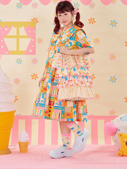 NIKKOU - Summer Cake Tiered Tote Bag bag Nikkou home