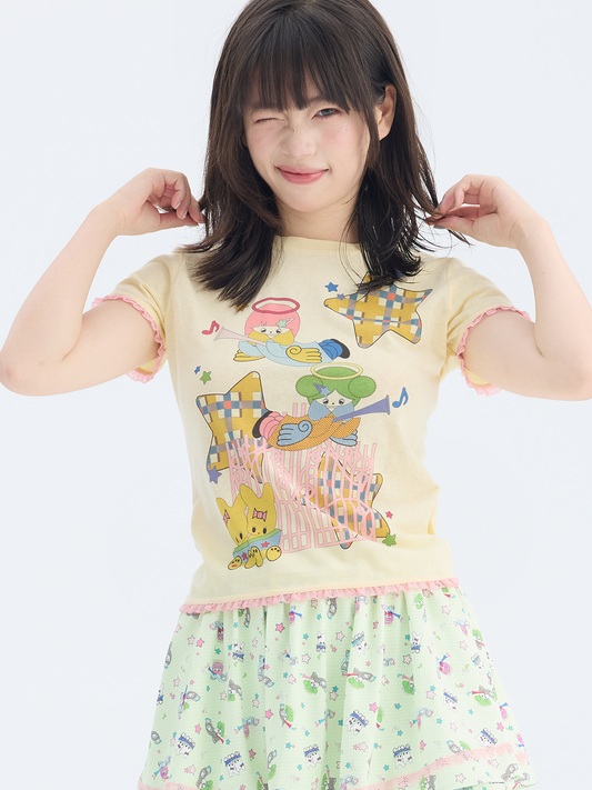 tntntutu - Angel Star Graphic Tee | Fairy Kei Pastel Kawaii Harajuku T-Shirt tee tntntutu