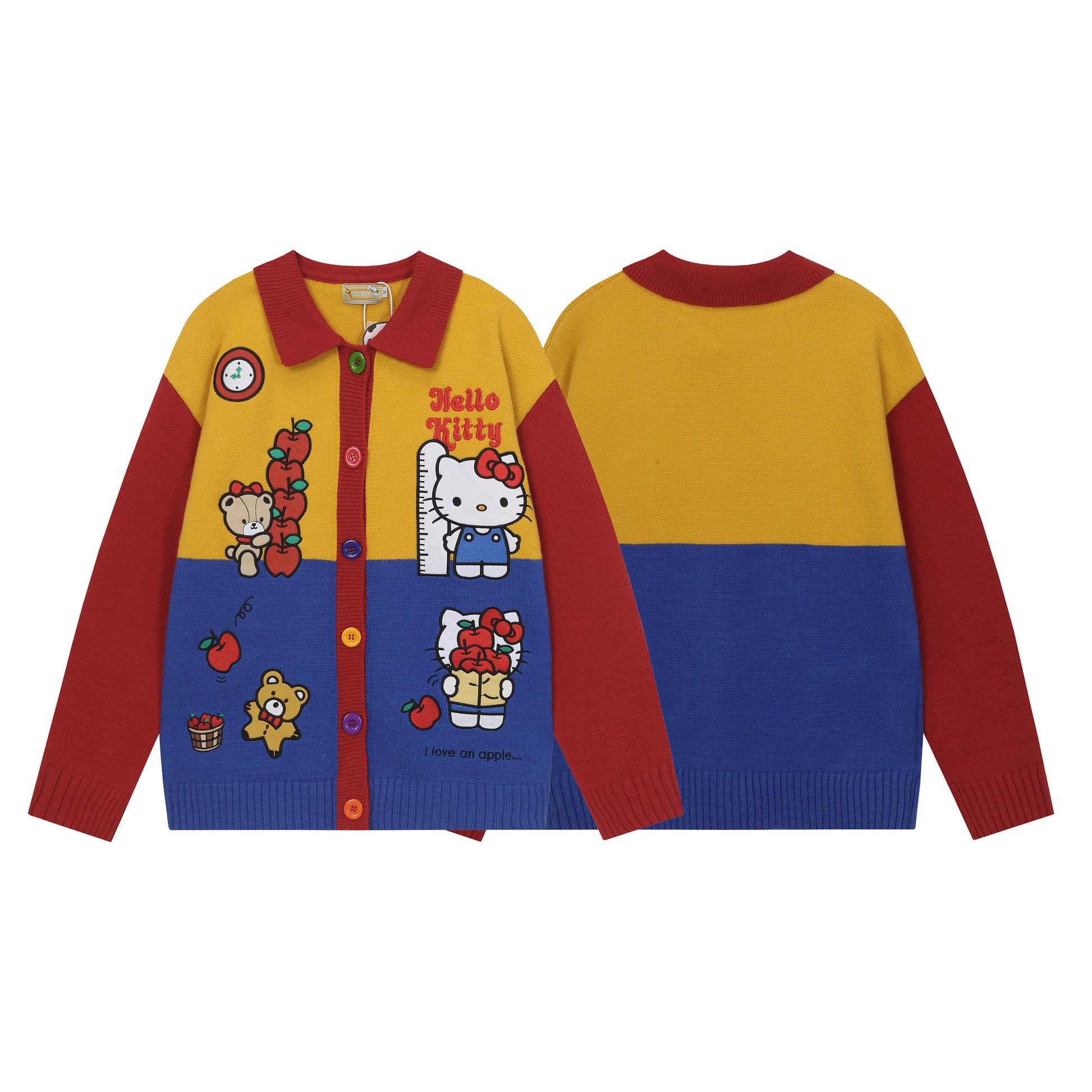 BIBULU - Kidcore Apple Embroidered Cardigan cardigan BIBULU M