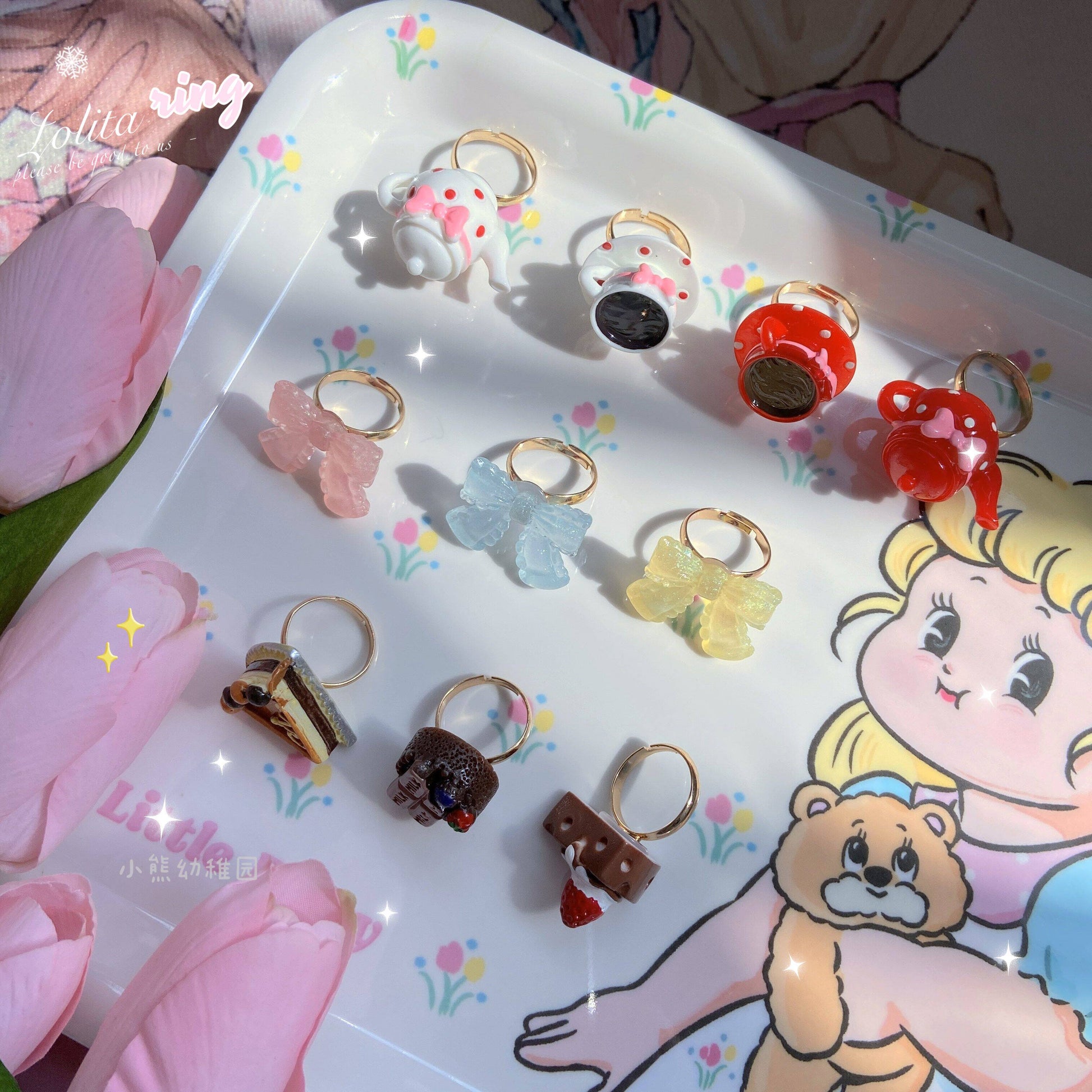 Bear Doll - Sweet Dessert Bow Ring ring Bear Doll