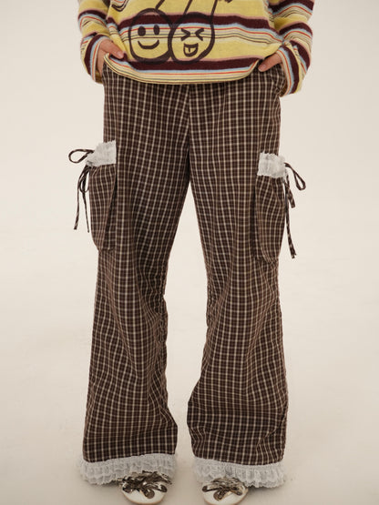 Rabbit Rain - Chocolate Plaid Adjustable Drawstring Pants PANTS RabbitRain