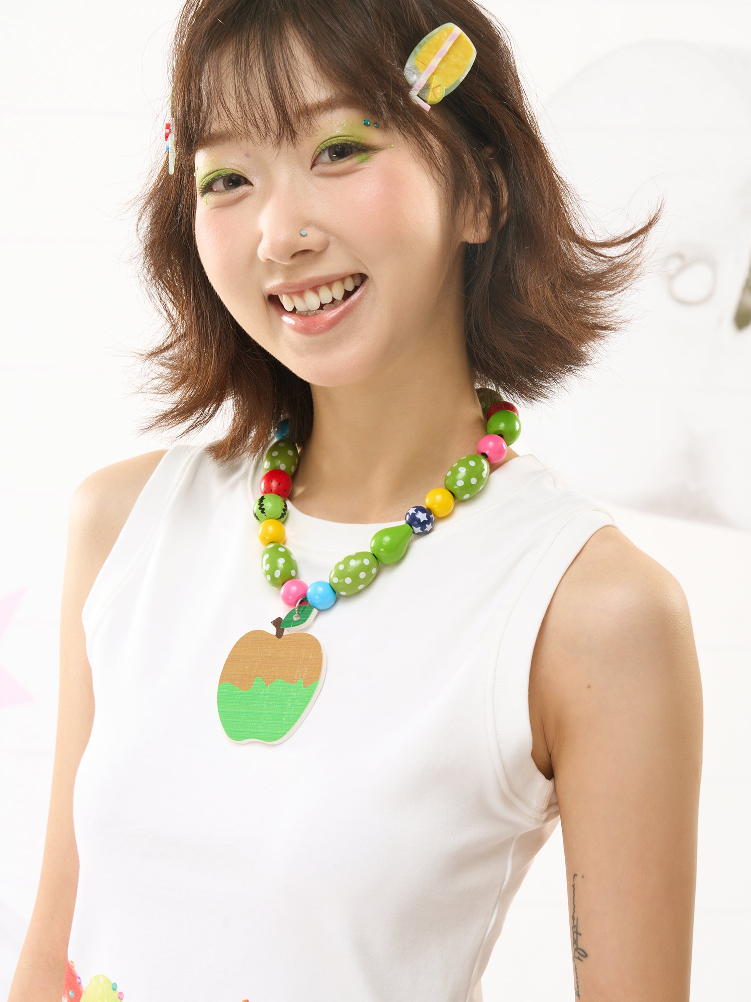 FRUITS Original Necklace | Fruit Apple Wood Bead Necklace necklace Fruits