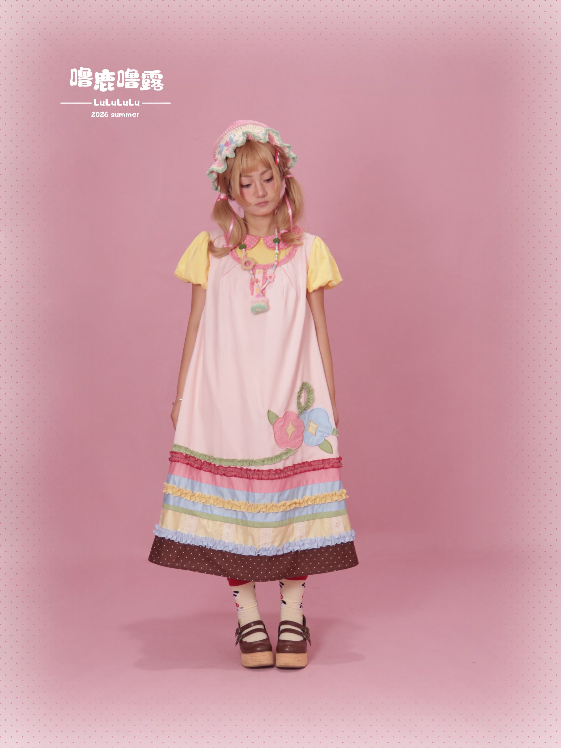 LULULULU - Morning Glory Embroidered Pinafore Dress dress LULULULU