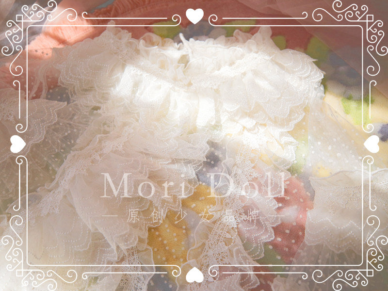 Mori Doll - Sheer Lace Flared Sleeve Blouse blouse Mori Doll
